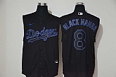 Dodgers 8 Black Mamba Black Nike Cool Base Sleeveless Jersey,baseball caps,new era cap wholesale,wholesale hats